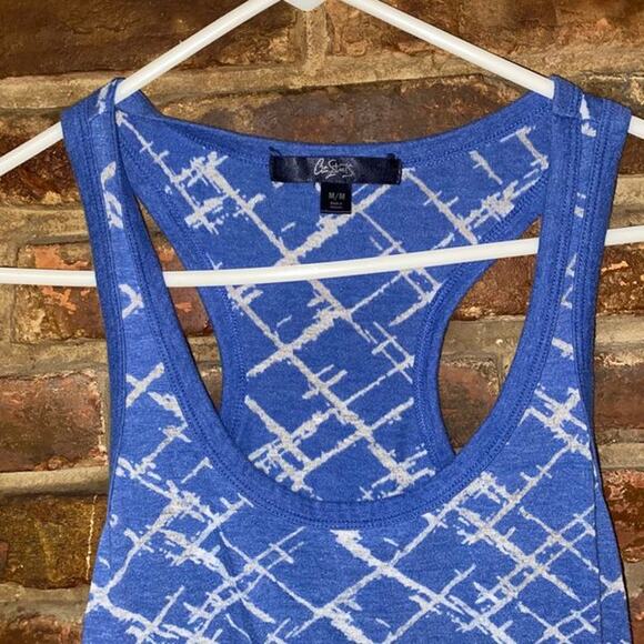 City Stars Blue Graphic Racerback Tank Top Medium - Picture 2 of 8